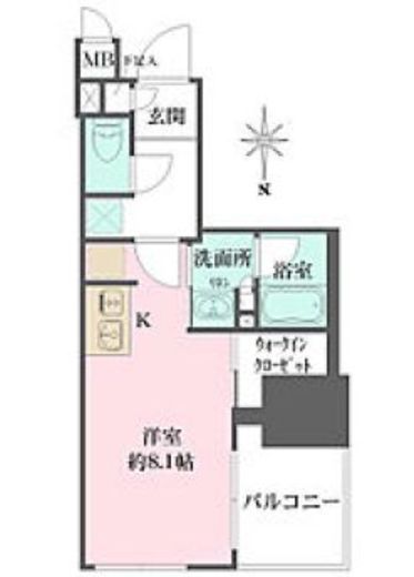 ルフォンプログレ元浅草マークス　1006号室　間取り