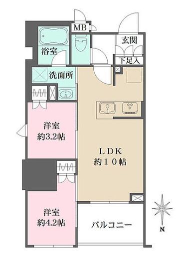 ルフォンプログレ元浅草マークス　1203号室　間取り