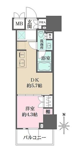 ルフォンプログレ元浅草マークス　302号室　間取り