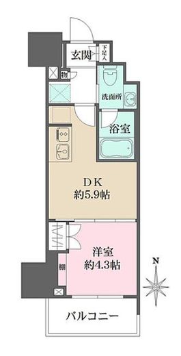 ルフォンプログレ元浅草マークス　703号室　間取り