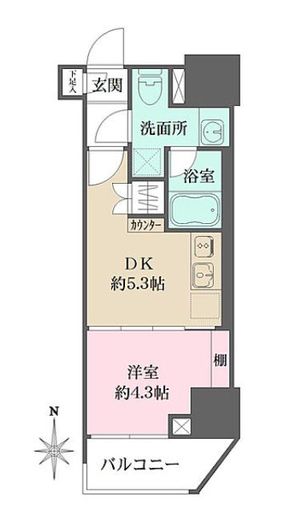 ルフォンプログレ元浅草マークス　704号室　間取り