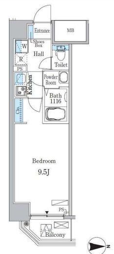 アーバンパーク入谷　203号室　間取り