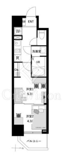 アーバンパーク入谷　703号室　間取り