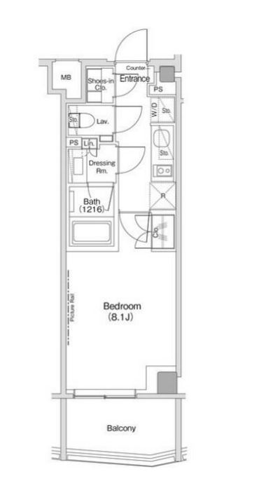 ザ・パークハビオ渋谷クロス　705号室　間取り