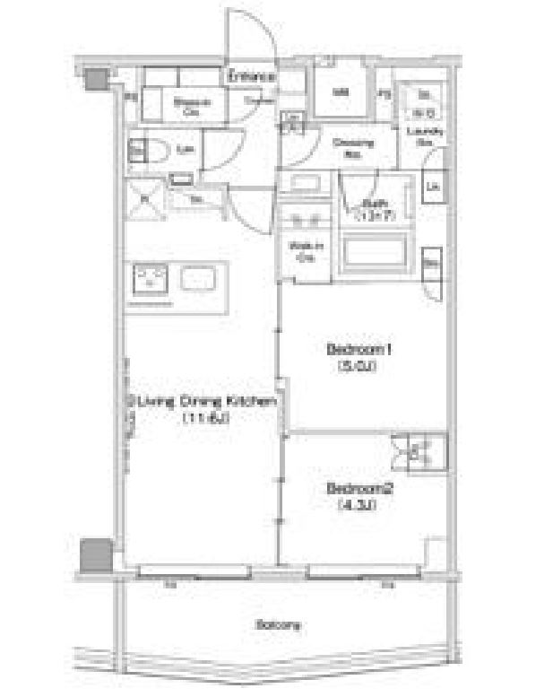 ザ・パークハビオ渋谷クロス　1007号室　間取り