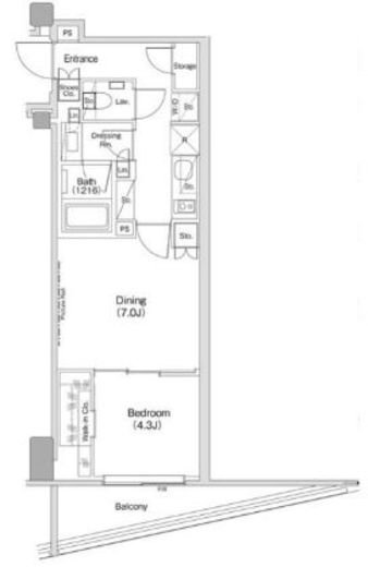 ザ・パークハビオ渋谷クロス　401号室　間取り