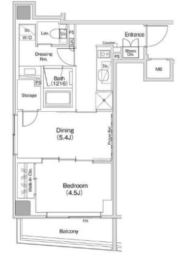 ザ・パークハビオ渋谷クロス　417号室　間取り