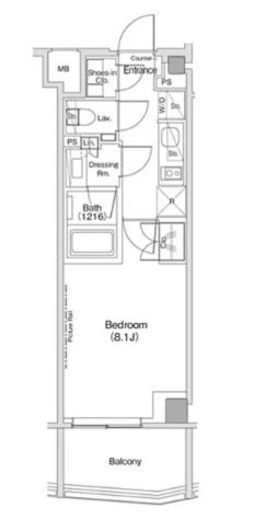 ザ・パークハビオ渋谷クロス　905号室　間取り
