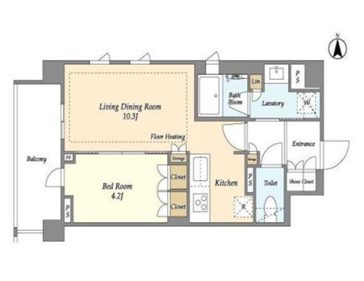 LIBR GRANT 四谷三丁目 (リーブルグラント四谷三丁目)　222号室　間取り