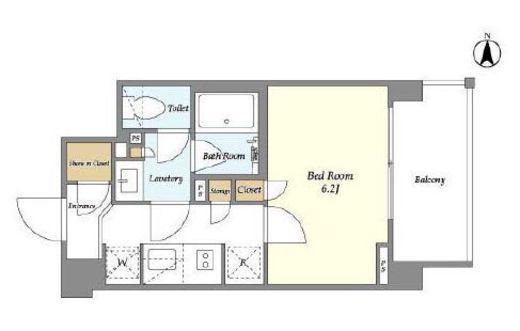 LIBR GRANT 四谷三丁目 (リーブルグラント四谷三丁目)　228号室　間取り