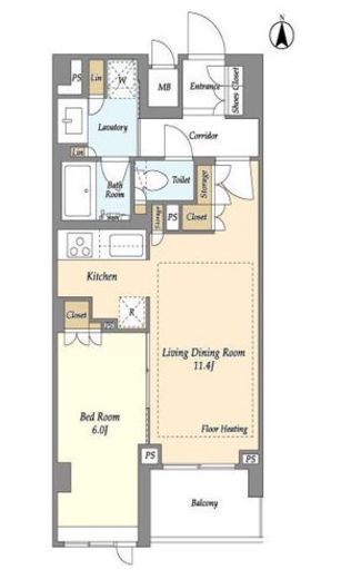 LIBR GRANT 四谷三丁目 (リーブルグラント四谷三丁目)　302号室　間取り