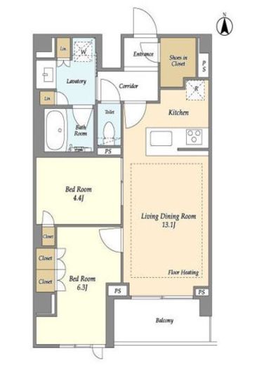 LIBR GRANT 四谷三丁目 (リーブルグラント四谷三丁目)　311号室　間取り