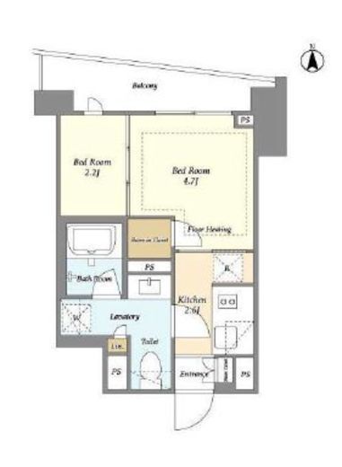 LIBR GRANT 四谷三丁目 (リーブルグラント四谷三丁目)　432号室　間取り