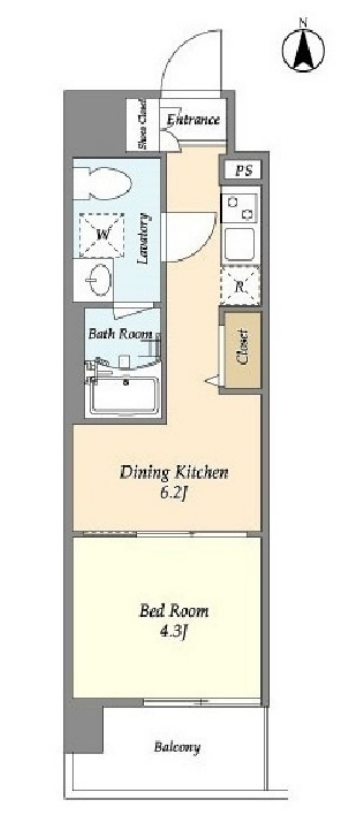 プライマル西大島駅前　805号室　間取り