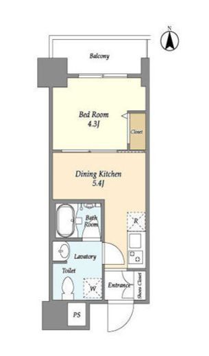 プライマル西大島駅前　601号室　間取り