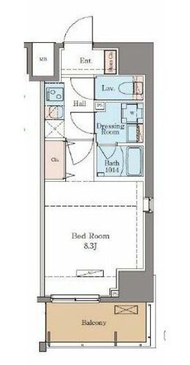 BluRock門前仲町　501号室　間取り