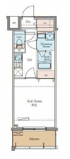 BluRock門前仲町　507号室　間取り