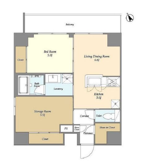 リビオメゾン入谷　901号室　間取り