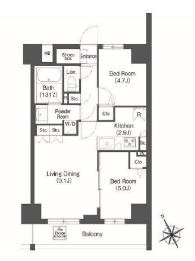 コンフォリア・リヴ根岸二丁目　601号室　間取り