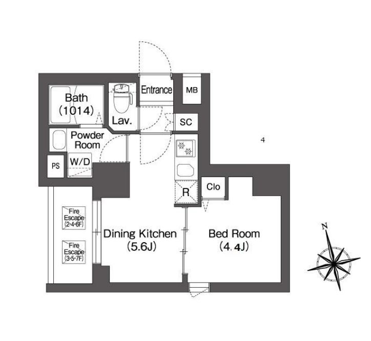 コンフォリア・リヴ品川南大井　601号室　間取り