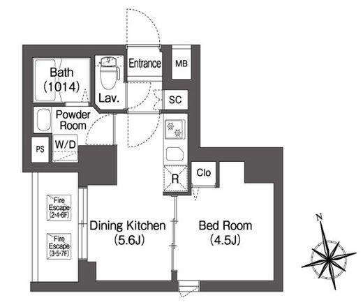 コンフォリア・リヴ品川南大井　201号室　間取り