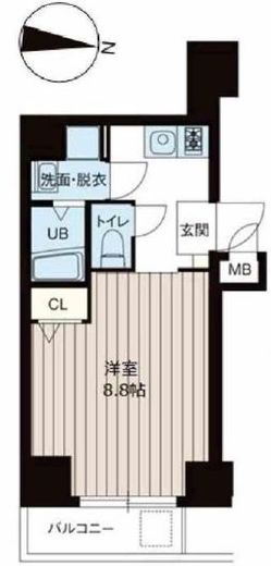 エスタート両国　1101号室　間取り