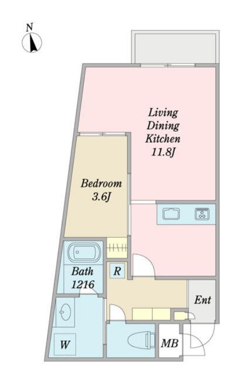 プレミアムキューブG白金台　501号室　間取り