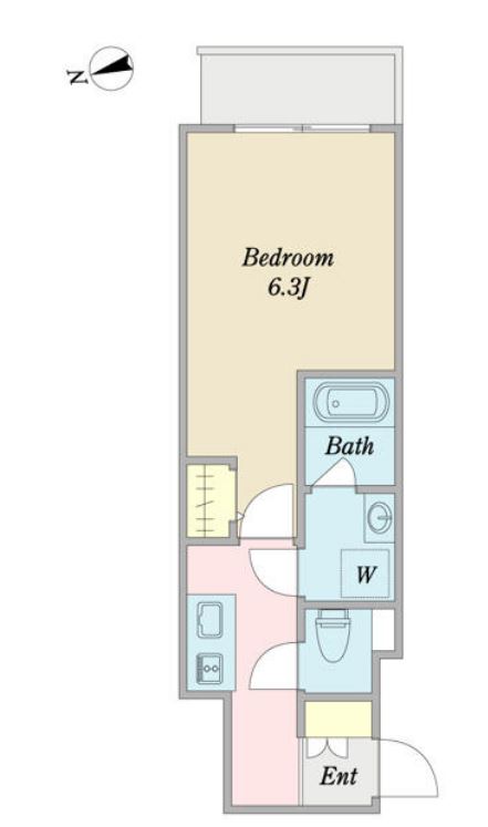 プレミアムキューブG白金台　407号室　間取り