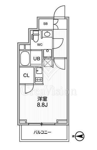 グラシアプレイス曳舟　1102号室　間取り