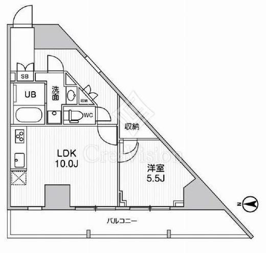 グラシアプレイス曳舟　505号室　間取り