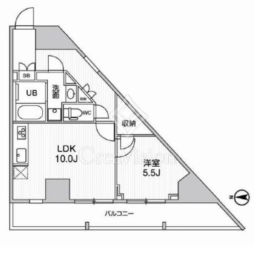 グラシアプレイス曳舟　705号室　間取り