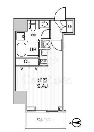 グラシアプレイス曳舟　801号室　間取り