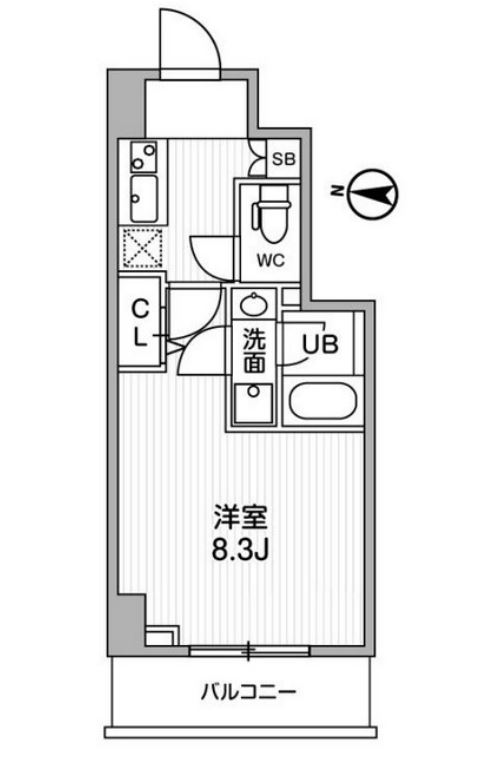 オルタナ亀戸Ⅱ　402号室　間取り