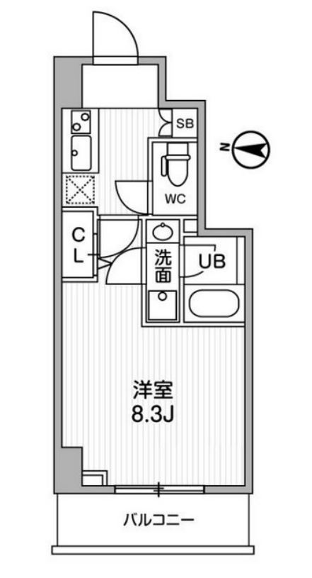 オルタナ亀戸Ⅱ　702号室　間取り