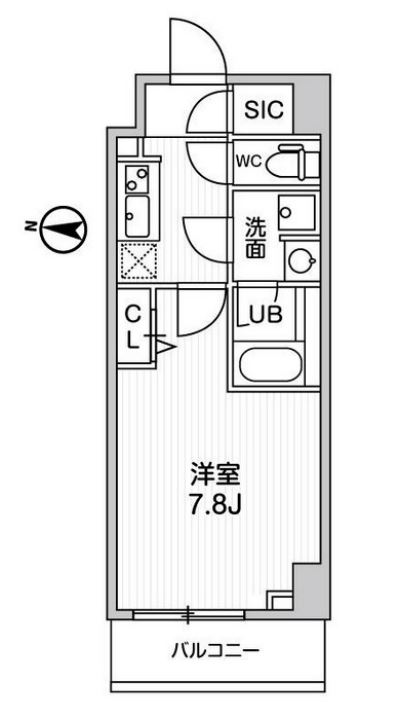 オルタナ亀戸Ⅱ　403号室　間取り