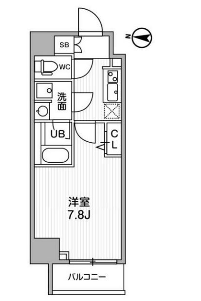 オルタナ亀戸Ⅱ　206号室　間取り