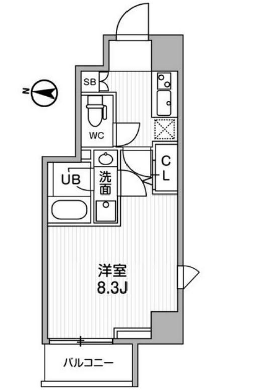 オルタナ亀戸Ⅱ　301号室　間取り