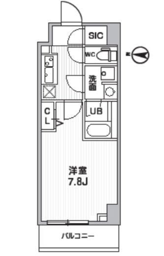 ALTERNA亀戸Ⅱ (オルタナ亀戸Ⅱ)　503号室　間取り