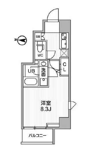 ALTERNA亀戸Ⅱ (オルタナ亀戸Ⅱ)　601号室　間取り