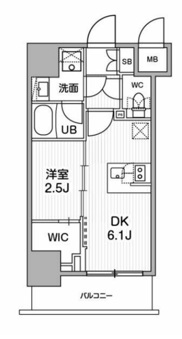 シーフォルム木場　604号室　間取り