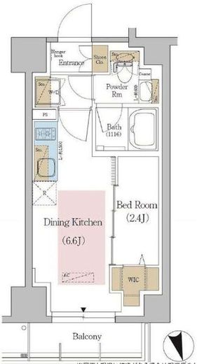 アーバネックス東京八丁堀　404号室　間取り