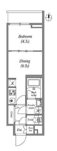 QUALITAS大島 (クオリタス大島)　402号室　間取り