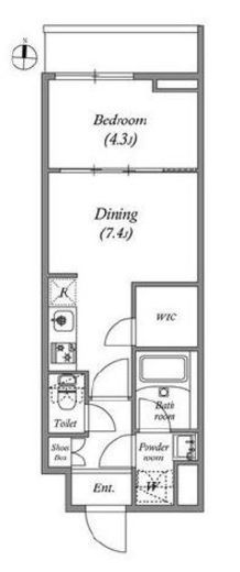 QUALITAS大島 (クオリタス大島)　406号室　間取り