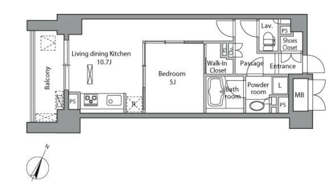 レジディア水道橋　504号室　間取り