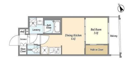 アジュールテラス門前仲町　203号室　間取り