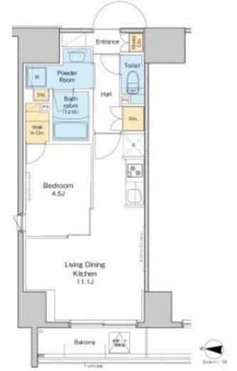 プラウドフラット両国イースト　906号室　間取り