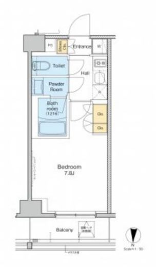 プラウドフラット両国イースト　908号室　間取り