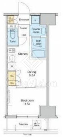 プラウドフラット両国イースト　802号室　間取り
