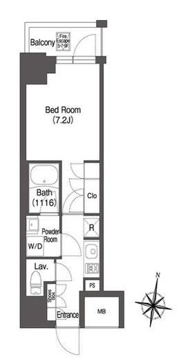 ミリアレジデンス広尾　1002号室　間取り