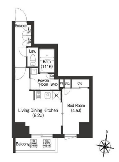 ミリアレジデンス広尾　1003号室　間取り